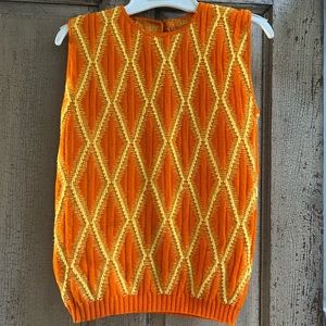 Vintage Arpeggie Fall Knit Vest XS Sweater Vest